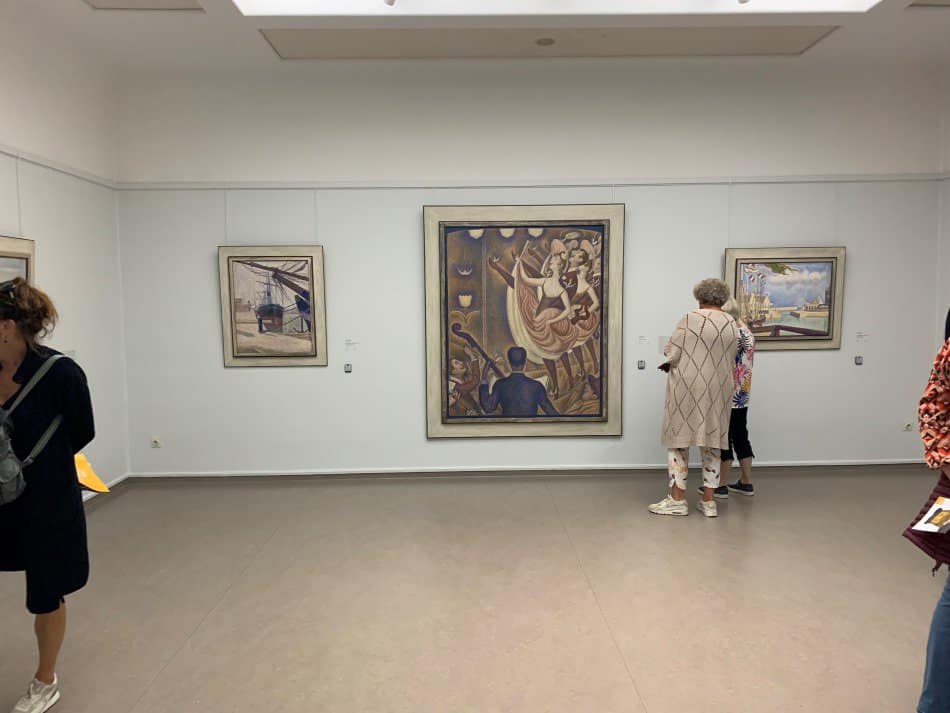 Kamer met schilderijen van George Seurat in het Kröller-Müller Museum op de Hoge Veluwe