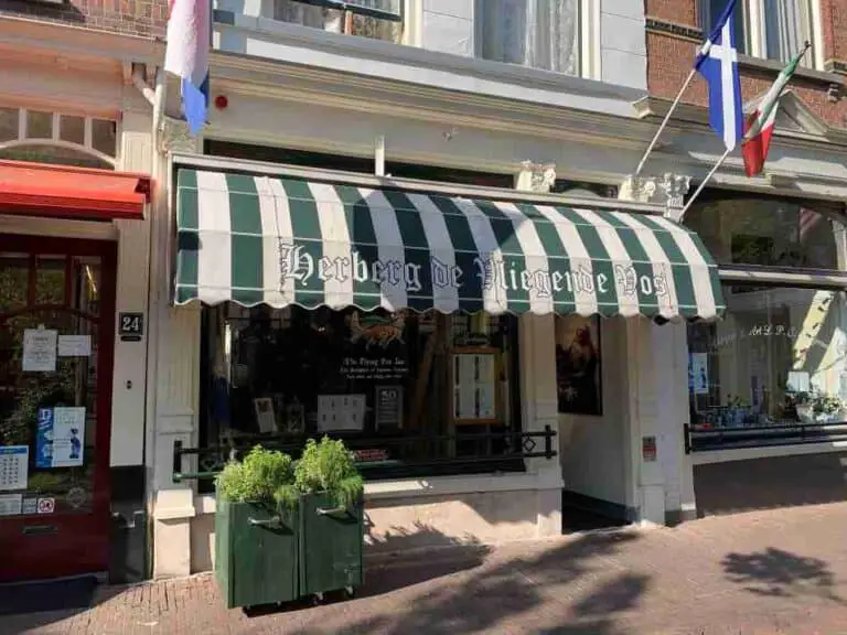 Het geboortehuis van Johannes Vermeer aan de Voldersgracht in Delft