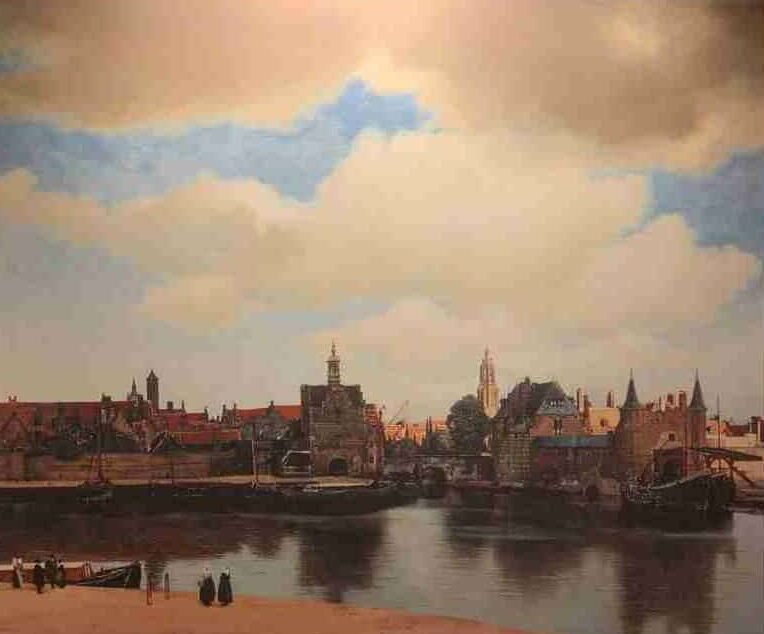 Het schilderij "Gezicht op Delft" van Johannes Vermeer
