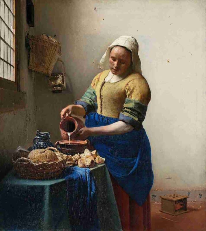 Het melkmeisjes is één van de beroemdste schilderijen van Johannes Vermeer