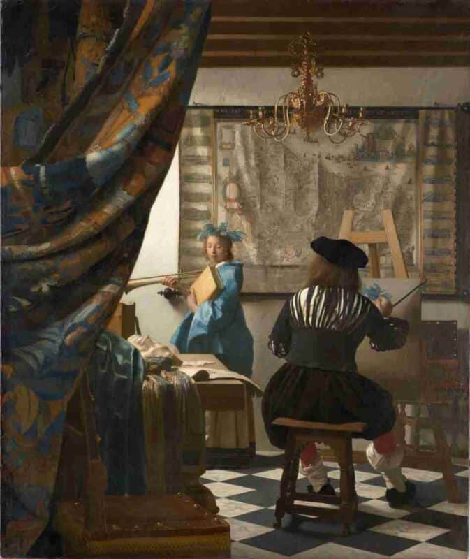 De Kunst van het Schilderen is een beroemd schilderij van Johannes Vermeer
